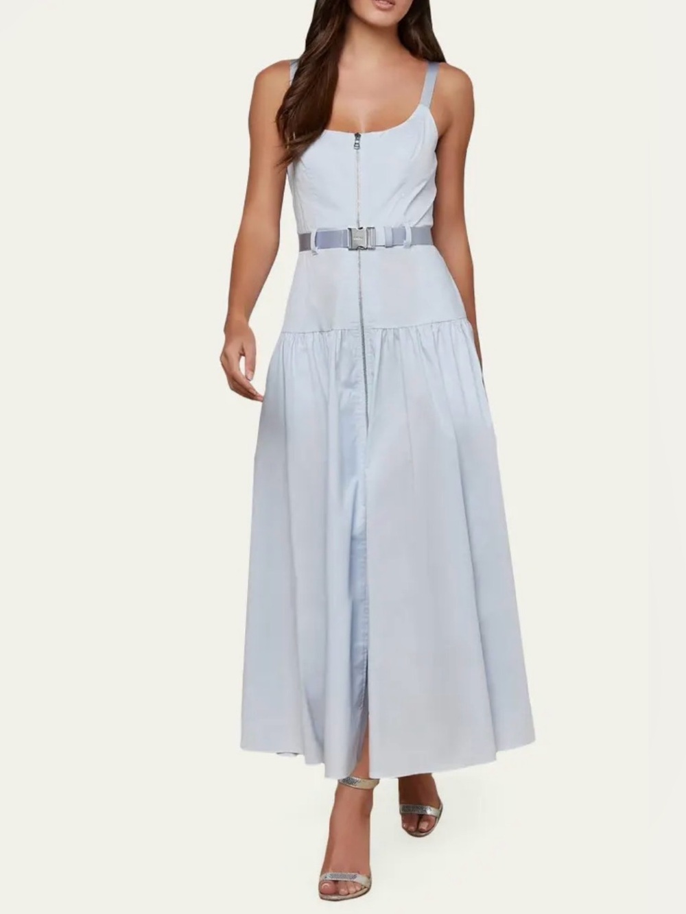 L'AGENCE - Blue Rima Belted Midi Dress - Size 2